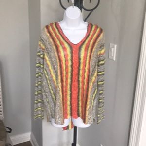 Vibrant hooded sweater!